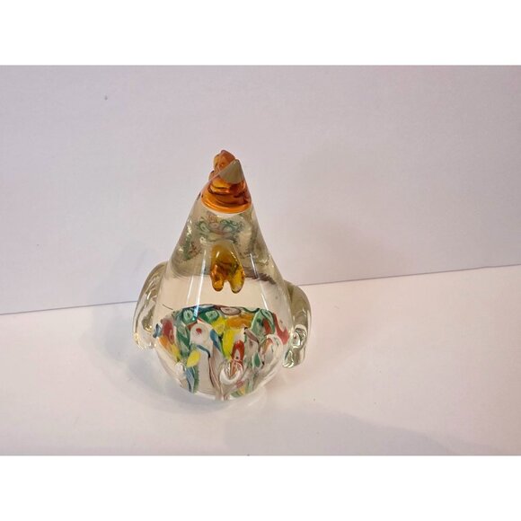 Handcrafted Murano Glass Rooster Figurine Paperweight Millifiore - Picture 5 of 8